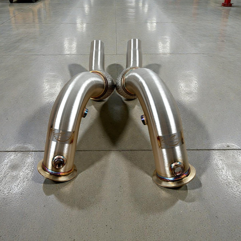 BMW N63/N63TU Catless Race Downpipes - 550i, 650i, 750i, Alpina B6 B7 (Chassis F01 F02 F06 F12 F13 F07 F10)